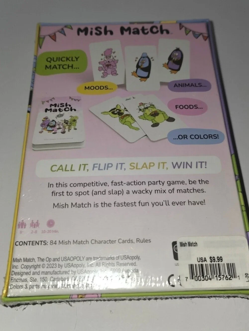 MISH MATCH Card Game NEW By Usopoly. 2023. Fast Action Slap Card Game